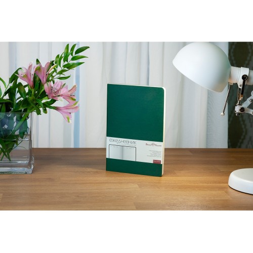 Ежедневник А5 недатированный «Megapolis Velvet Flex», темно-зеленый