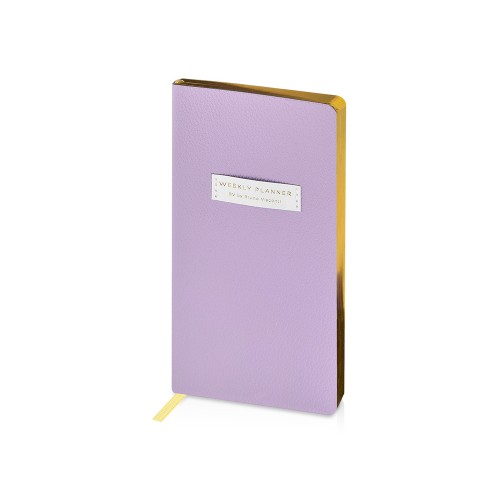Еженедельник недатированный А6 "Zefir"с нашивкой, сиреневый