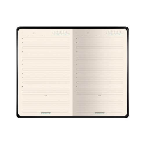 Ежедневник А5 недатированный «Bridge», черный/серебристый