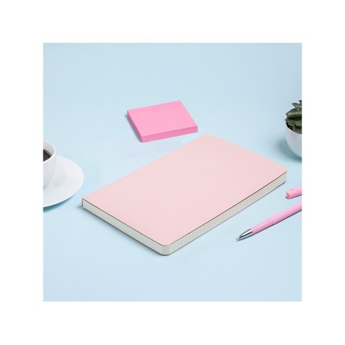 Ежедневник А5 недатированный «Megapolis Velvet Flex», зефирный розовый