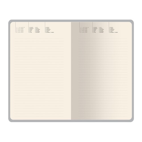 Ежедневник недатированный А5 "Total beige" с нашивкой, бежевый