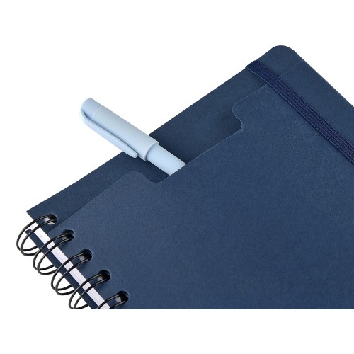 Ежедневник недатированный на гребне А5 "Pragmatic", темно-синий