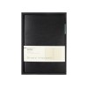 Ежедневник недатированный А5 "Boston", черный (бирюзовый обрез)