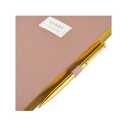 Ежедневник недатированный А5 "Morandi. Пыльная роза" с нашивкой, пыльно-розовый