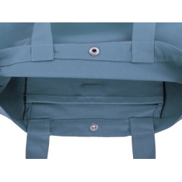 Сумка Helfer из хлопка на кнопке с регулирующейся лямкой, антрацит