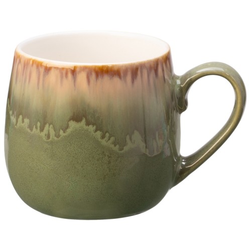 Кружка с вулканическим эффектом по краю Etna, 440 мл, оливковый
