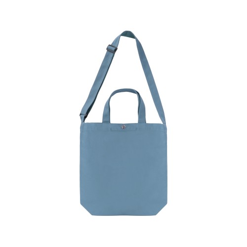 Сумка Helfer из хлопка на кнопке с регулирующейся лямкой, антрацит