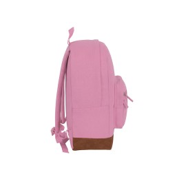 Рюкзак Shammy с эко-замшей для ноутбука 15", пыльно-розовый