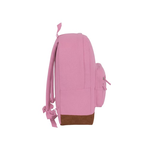 Рюкзак Shammy с эко-замшей для ноутбука 15", пыльно-розовый