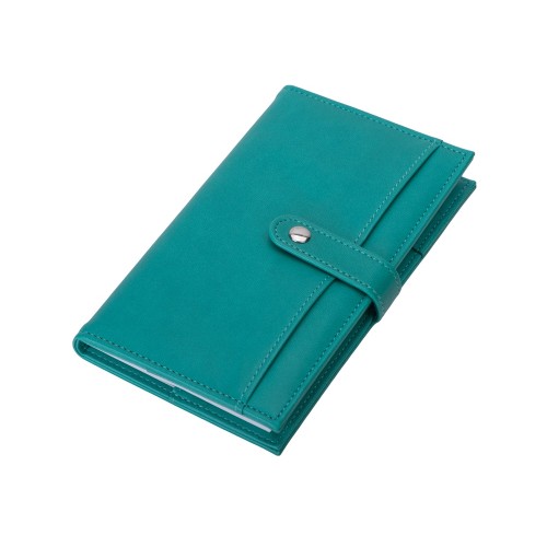 Блокнот-кошелек с сменным блоком А6 "Wall Street", 64 листа, бирюзовый