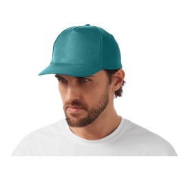 Бейсболка "Poly" 5-ти панельная 120гр, пыльно-бирюзовый