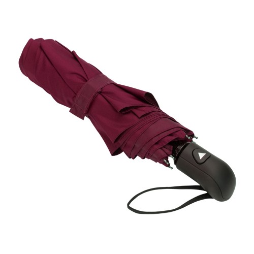 Зонт-полуавтомат Roof с куполом из переработанного пластика, бургунди 7421C