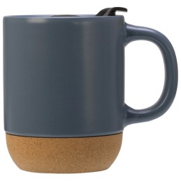 Кружка Denpasar с пробковым дном и крышкой, цветная с двух сторон, антрацит