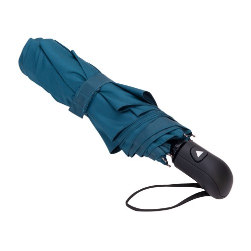 Зонт-полуавтомат Roof с куполом из переработанного пластика, морская волна 3025C