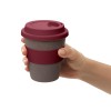 Стакан с силиконовой крышкой "Cafe", burgundy