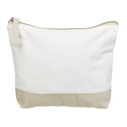 Косметичка хлопковая Cotton, белый/бежевый