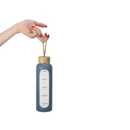 Бутылка из боросиликатного стекла "Hangy", 550 мл, антрацит