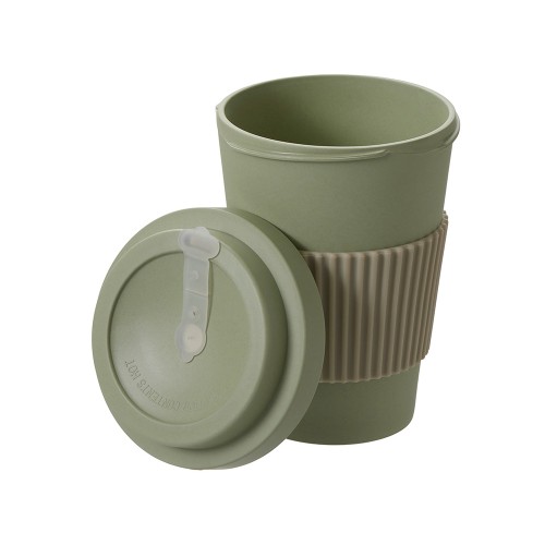Термокружка "Muffin" из натуральных волокон, оливковый