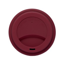 Стакан с силиконовой крышкой "Cafe", burgundy