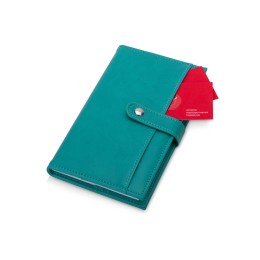 Блокнот-кошелек с сменным блоком А6 "Wall Street", 64 листа, бирюзовый