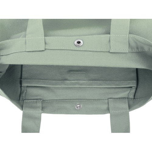 Сумка Helfer из хлопка на кнопке с регулирующейся лямкой, оливковый