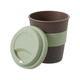 Стакан с силиконовой крышкой "Cafe", olive