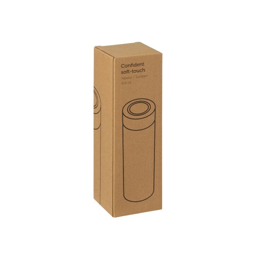 Термос «Confident» с покрытием soft-touch 420мл, бежевый
