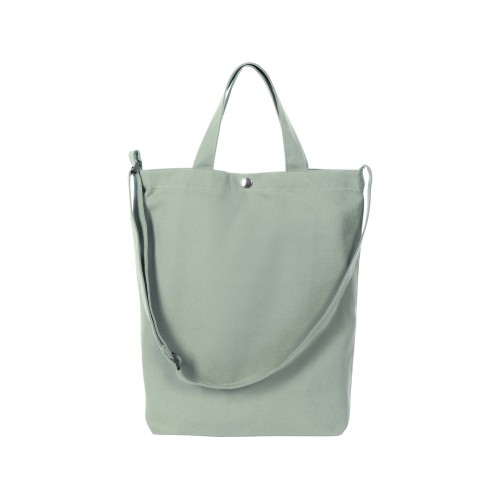 Сумка Helfer из хлопка на кнопке с регулирующейся лямкой, оливковый