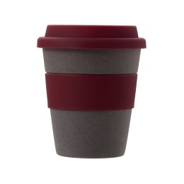 Стакан с силиконовой крышкой "Cafe", burgundy