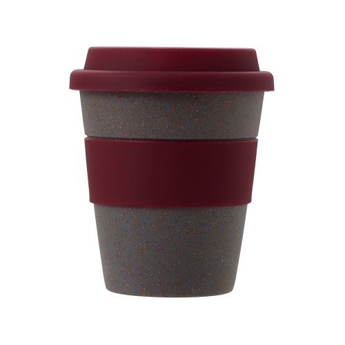 Стакан с силиконовой крышкой "Cafe", burgundy