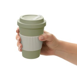 Термокружка "Muffin" из натуральных волокон, оливковый
