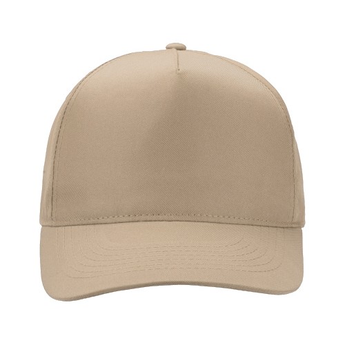 Бейсболка "Poly" 5-ти панельная 120 гр, песочный