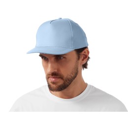 Бейсболка "Poly" 5-ти панельная 120гр, небесно-голубой