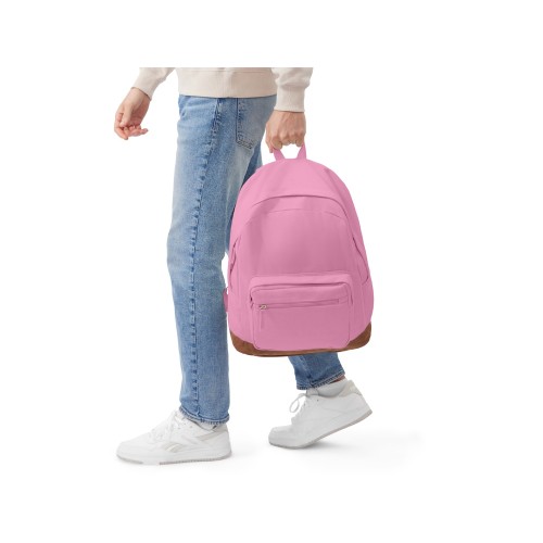 Рюкзак Shammy с эко-замшей для ноутбука 15", пыльно-розовый