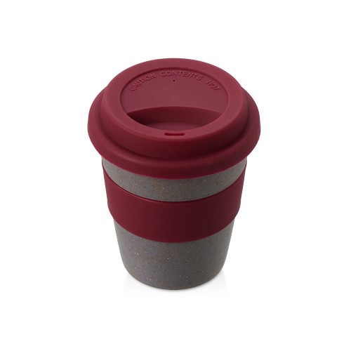 Стакан с силиконовой крышкой "Cafe", burgundy