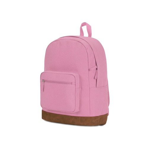 Рюкзак Shammy с эко-замшей для ноутбука 15", пыльно-розовый