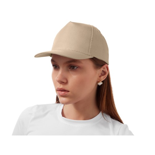 Бейсболка "Poly" 5-ти панельная 120 гр, песочный