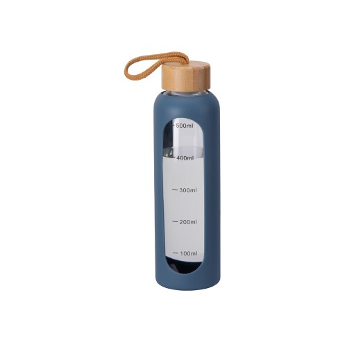 Бутылка из боросиликатного стекла "Hangy", 550 мл, индиго