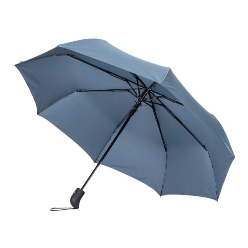 Зонт-полуавтомат Roof с куполом из переработанного пластика, антрацит 2165C
