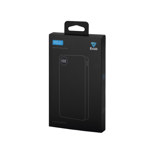 Внешний аккумулятор с дисплеем «Mild», 10 000 mAh, темно-серый