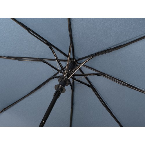 Зонт-полуавтомат Roof с куполом из переработанного пластика, антрацит 2165C