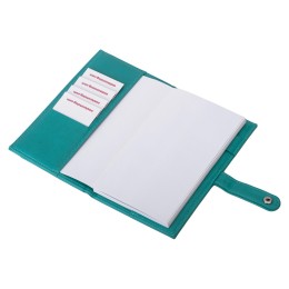 Блокнот-кошелек с сменным блоком А6 "Wall Street", 64 листа, бирюзовый