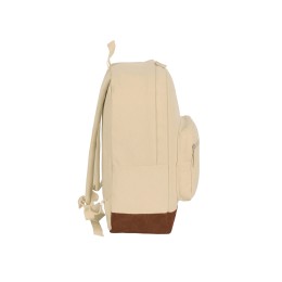 Рюкзак Shammy с эко-замшей для ноутбука 15", молочный