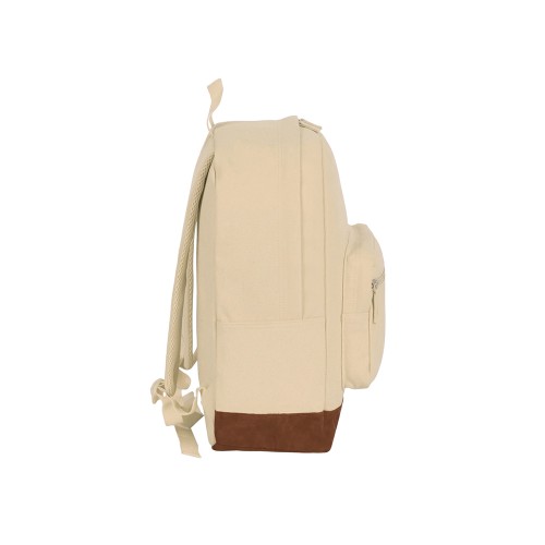 Рюкзак Shammy с эко-замшей для ноутбука 15", молочный