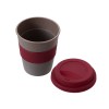 Стакан с силиконовой крышкой "Cafe", burgundy