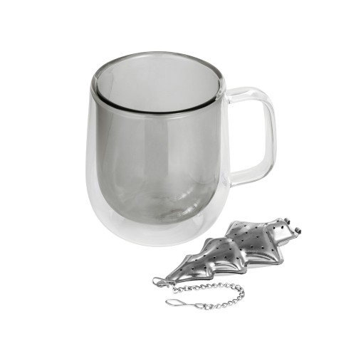 Набор "Bergamot": кружка и ситечко для чая, черный