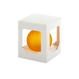 Стеклянный шар желтый матовый, заготовка шара 6 см, цвет 23, матовый