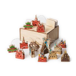 Ёлочная гирлянда с лампами в подарочной коробке «Достопримечательности России»