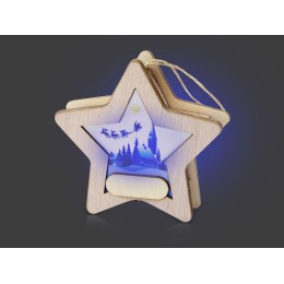 Подвеска с подсветкой, звезда (Р)