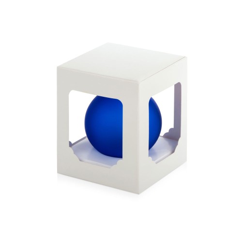 Стеклянный шар синий матовый, заготовка шара 6 см, цвет 62, матовый